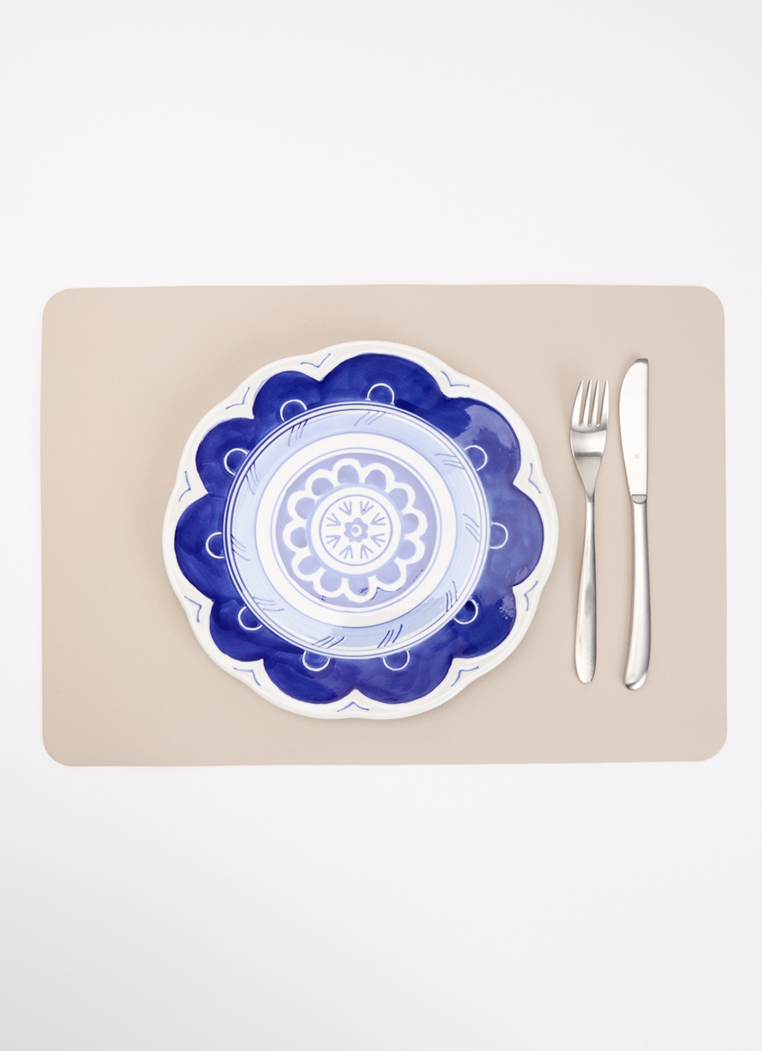 Heinen Delfts Blauw Majolica dinerbord 26,5 cm - detail 4 wit