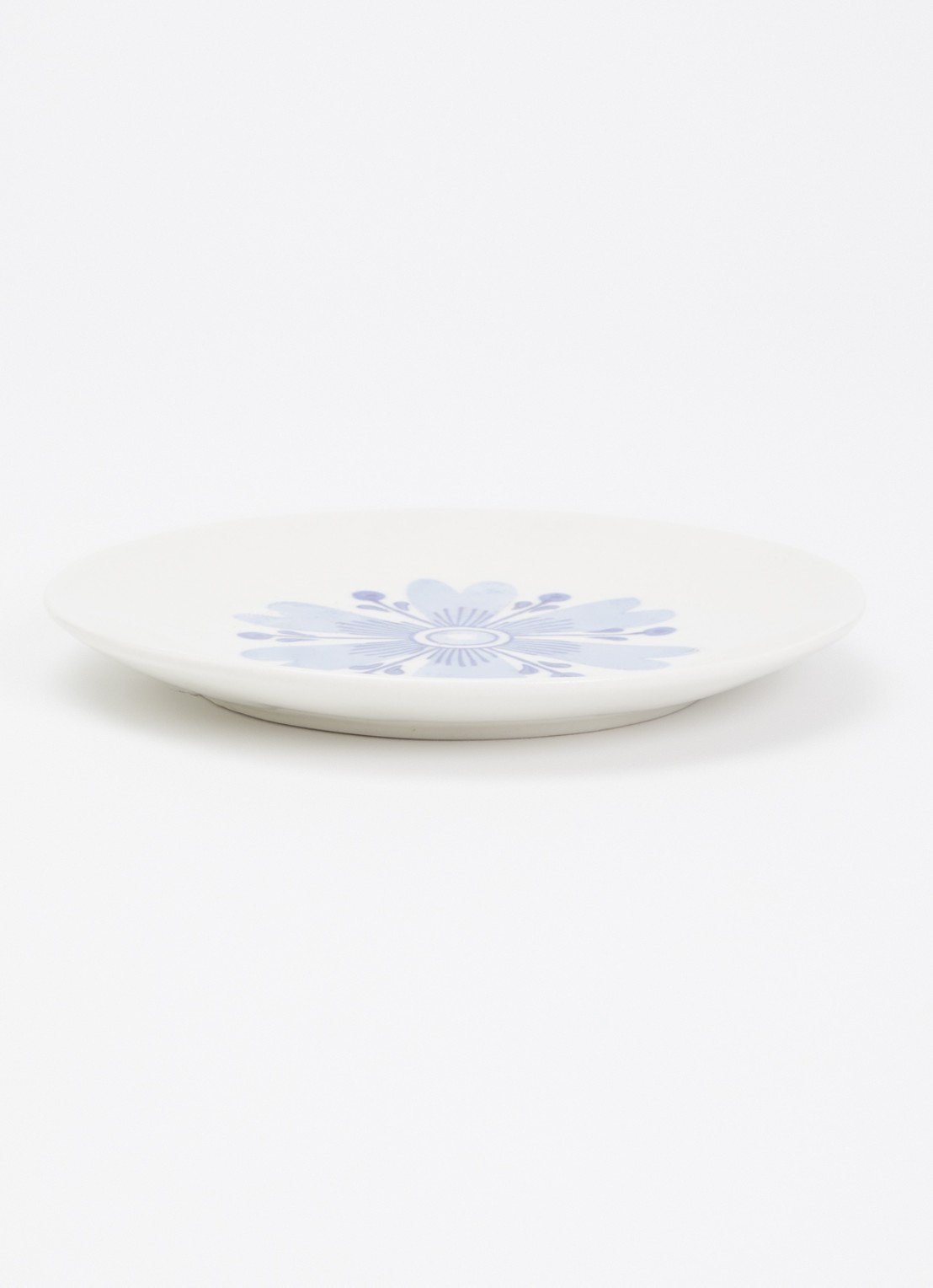 Heinen Delfts Blauw Majolica gebaksbordje 15 cm - voorkant 3 wit