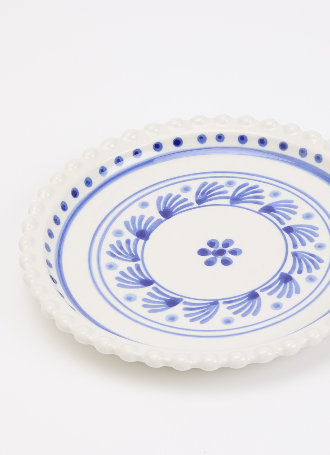 Heinen Delfts Blauw Majolica ontbijtbord 22 cm - detail 3 wit