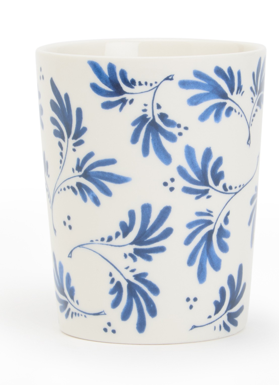 Heinen Delfts Blauw Nouveau Baroque kopje 22 cl  - voorkant wit