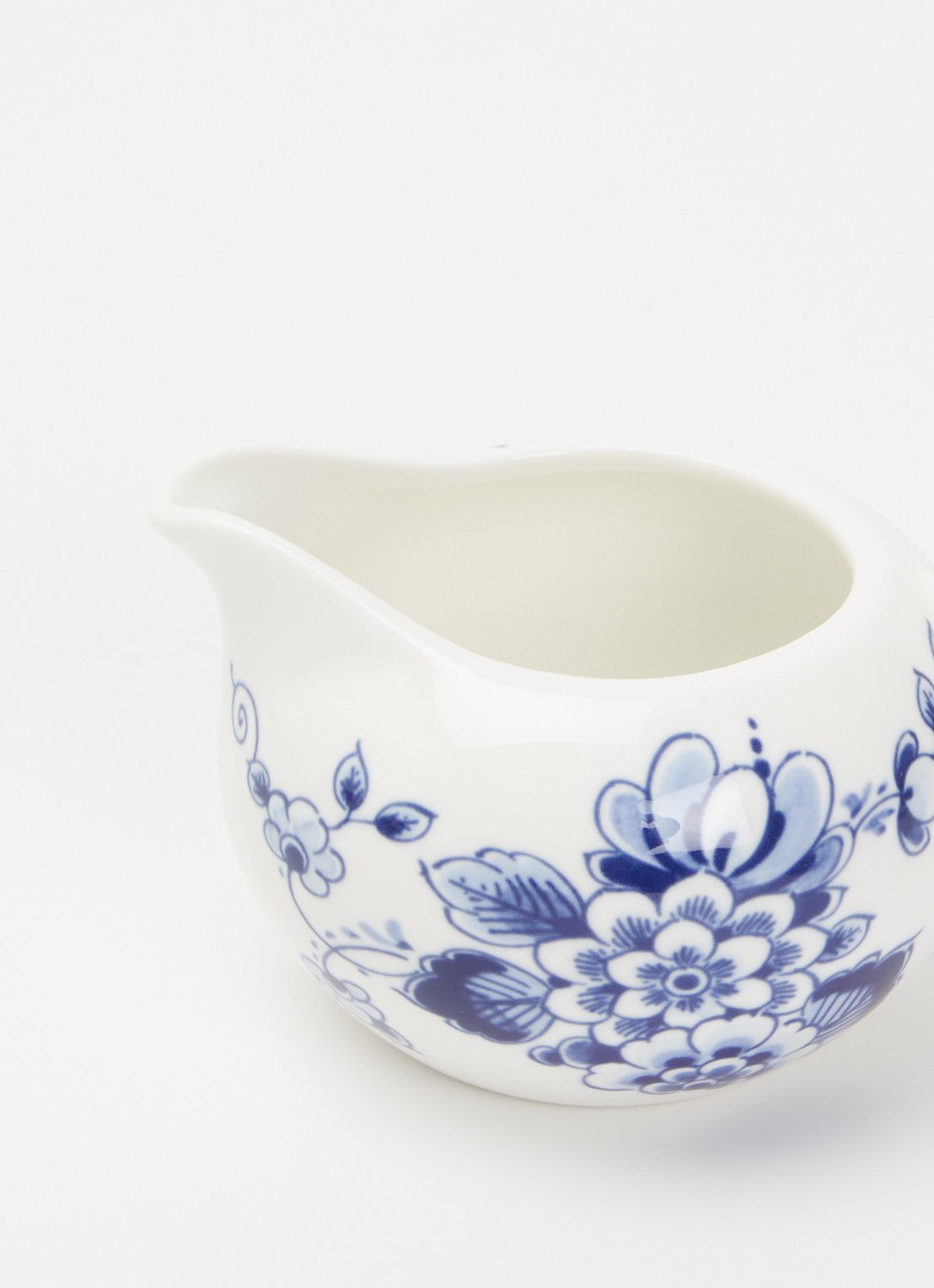 Heinen Delfts Blauw Paauw Blauw melkkan 18 cl  - voorkant 2 wit