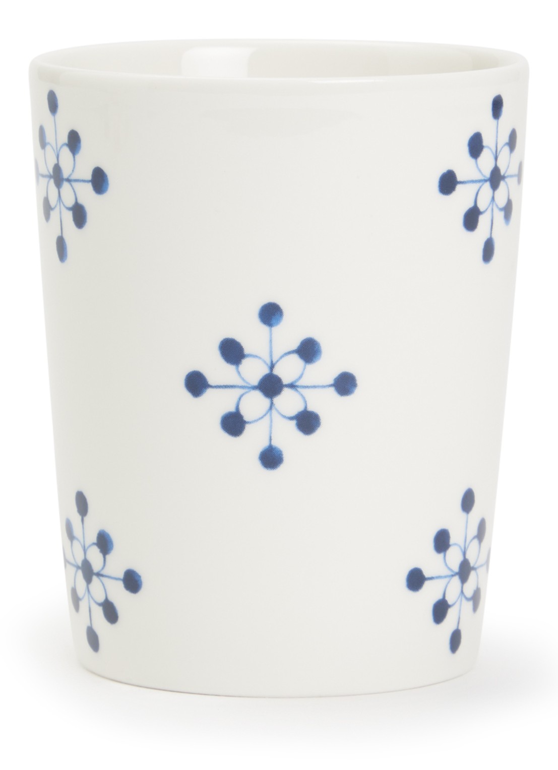Heinen Delfts Blauw Pointelle Baroque kopje 22 cl  - voorkant wit