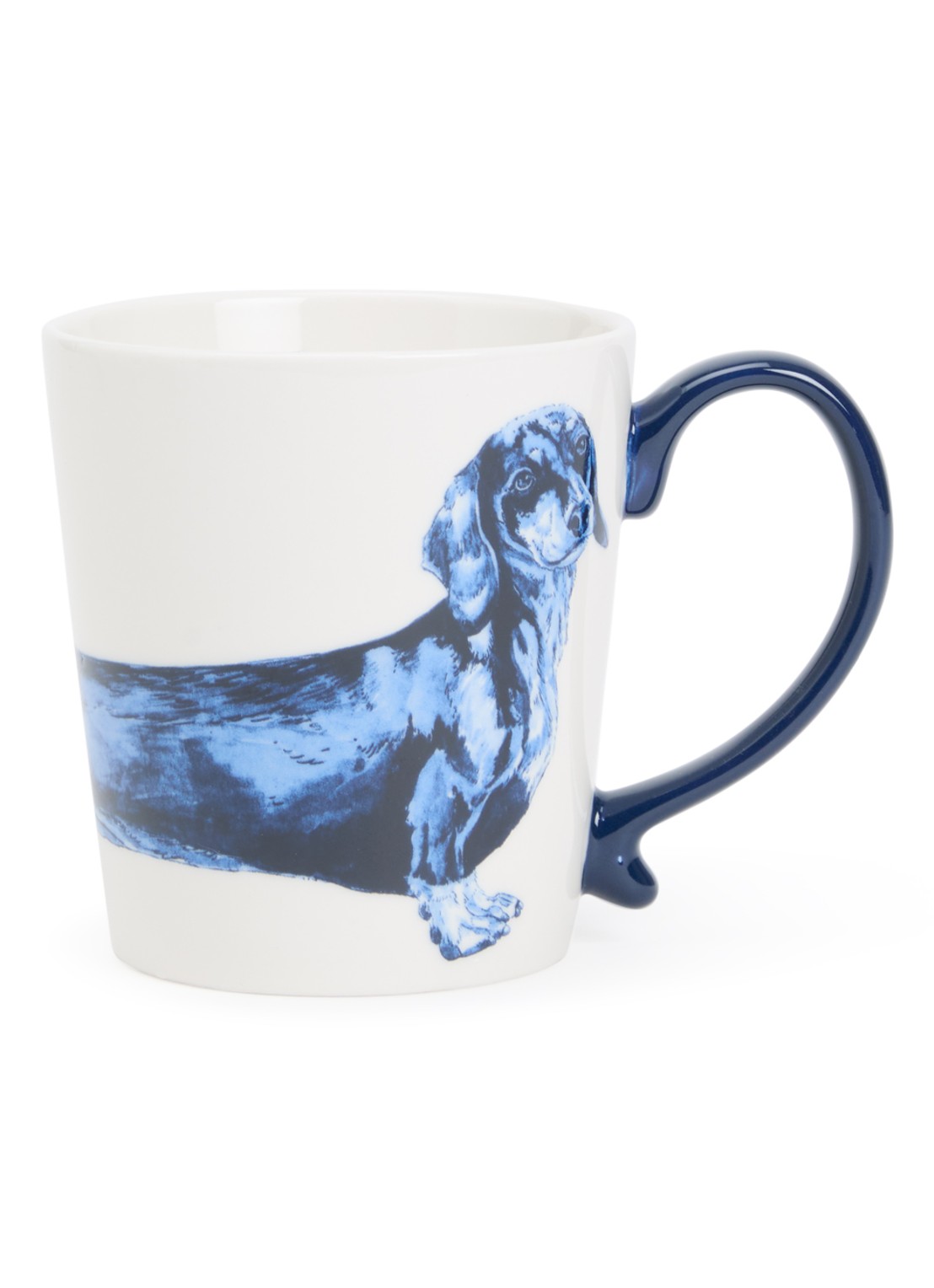 Heinen Delfts Blauw Teckel kop 30 cl  - voorkant 2 blauw