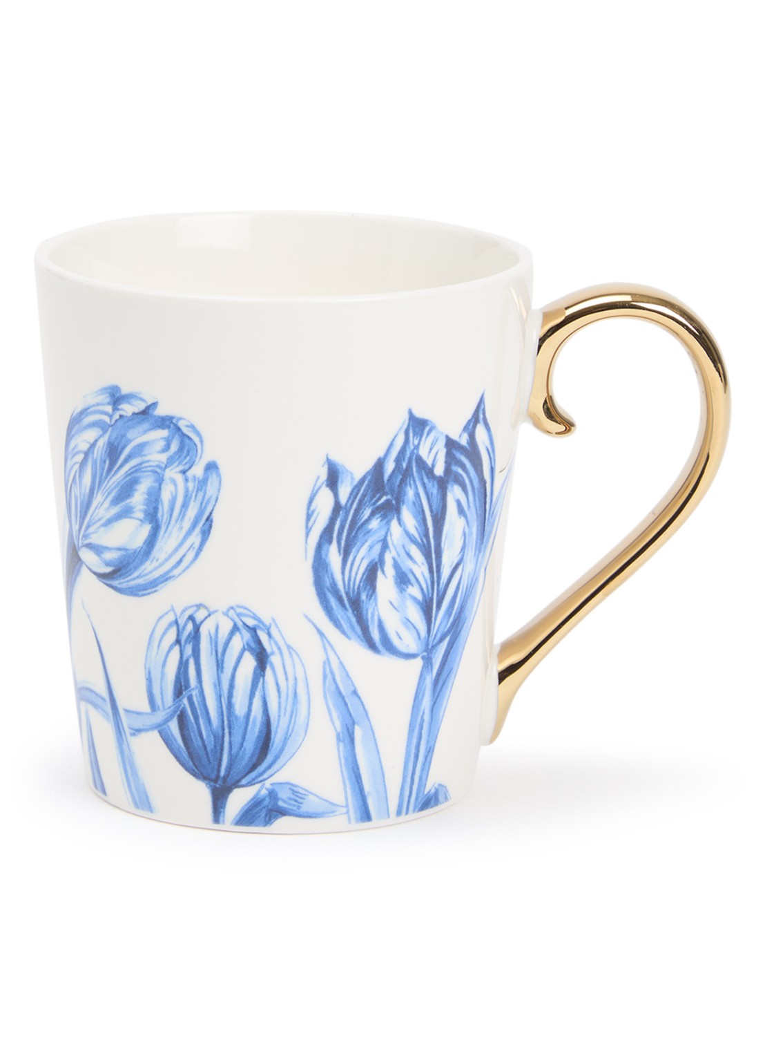 Heinen Delfts Blauw Tulp kopje 30 cl - voorkant wit