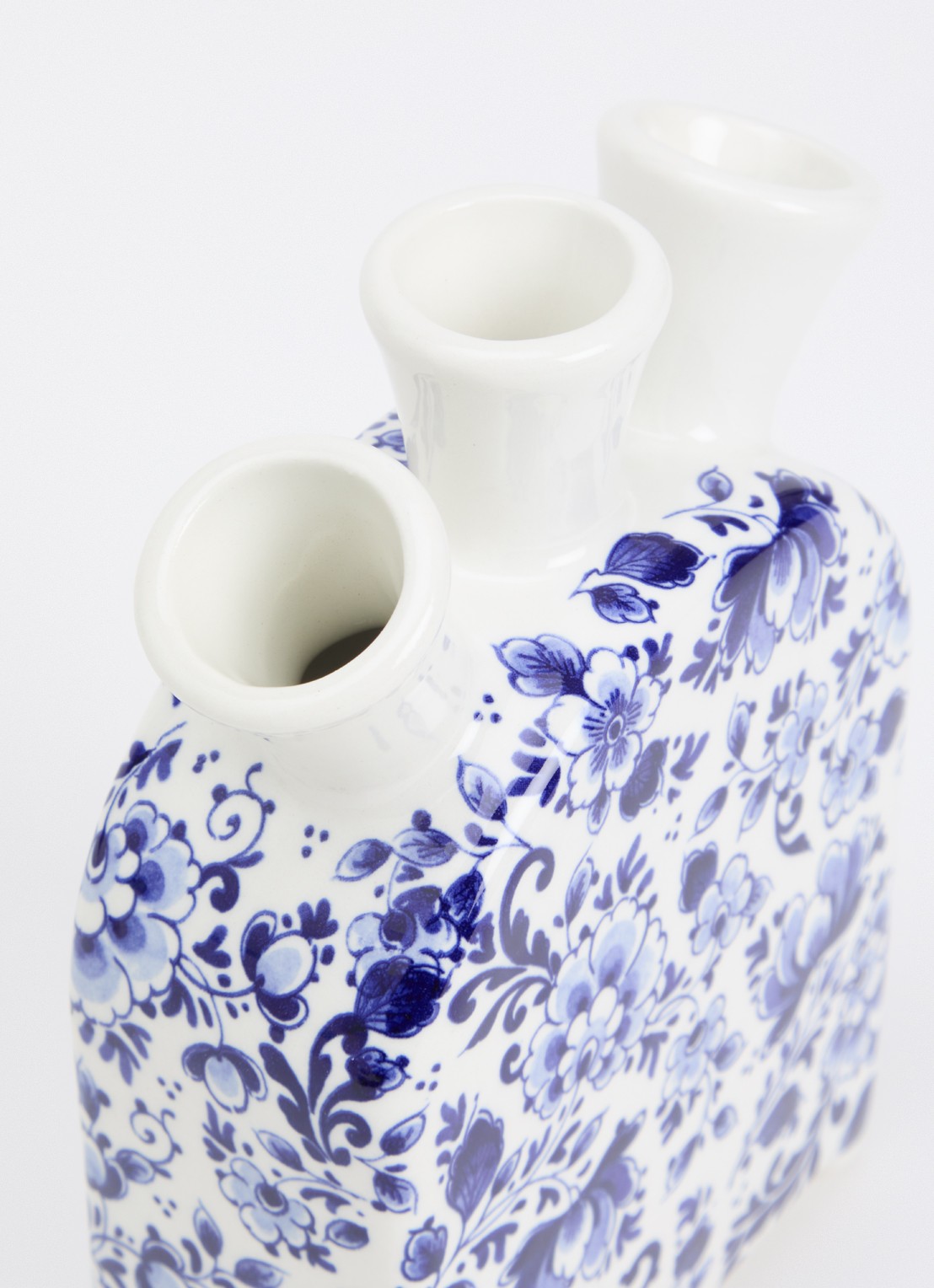 Heinen Delfts Blauw Tulpenvaas 17 cm  - detail 2 blauw
