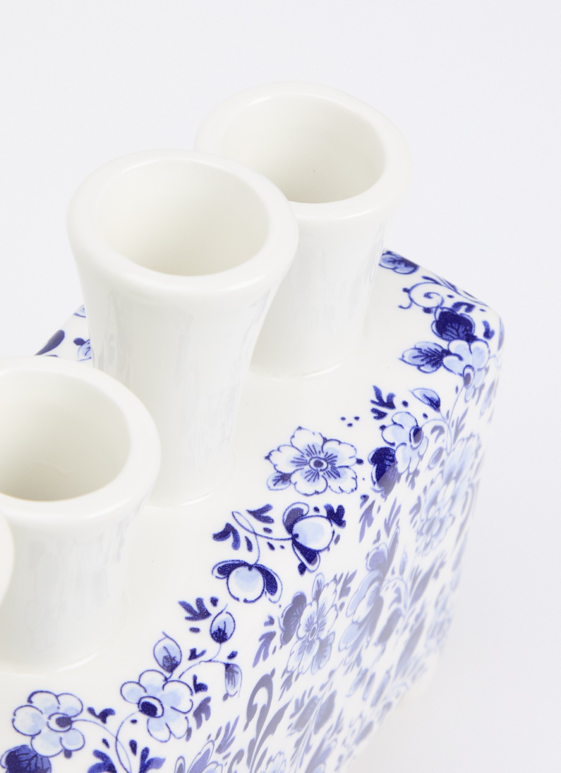 Heinen Delfts Blauw Tulpenvaas 17 cm  - detail 2 blauw