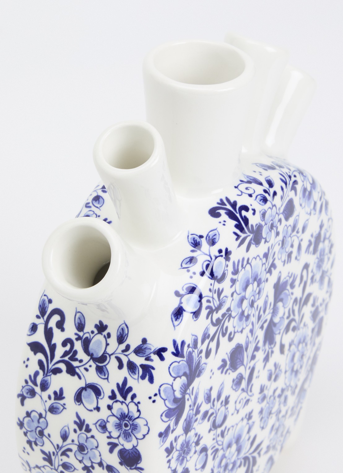 Heinen Delfts Blauw Tulpenvaas 20 cm  - detail blauw