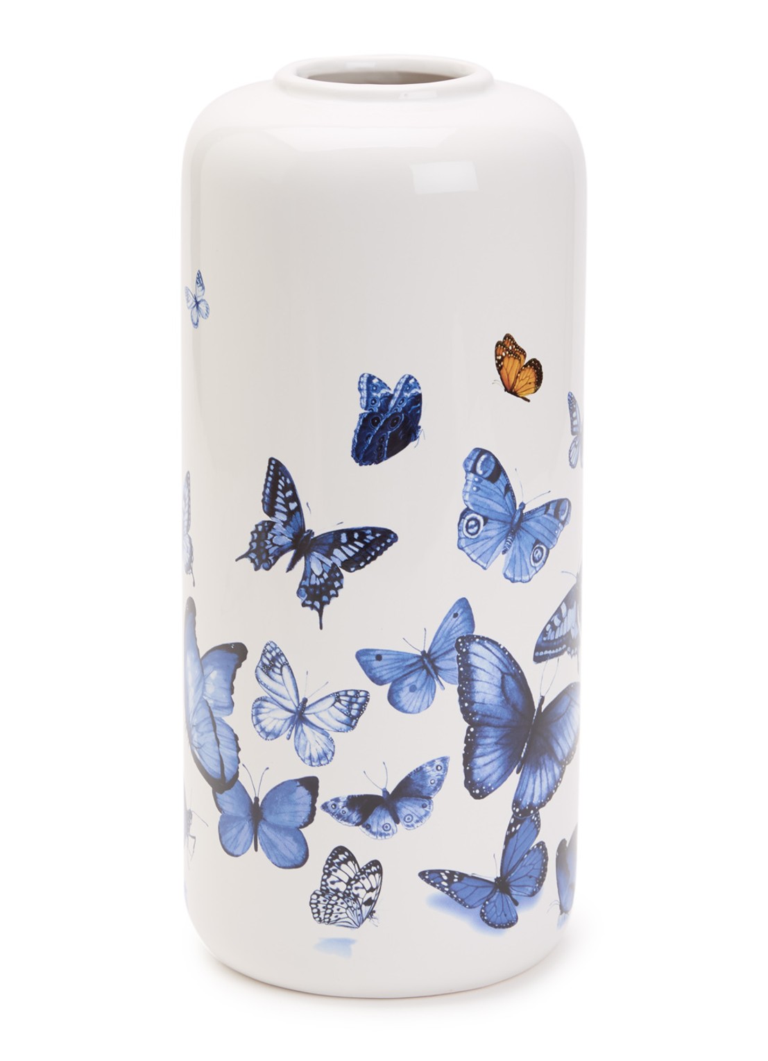 Heinen Delfts Blauw Vaas 31 cm - voorkant royalblauw