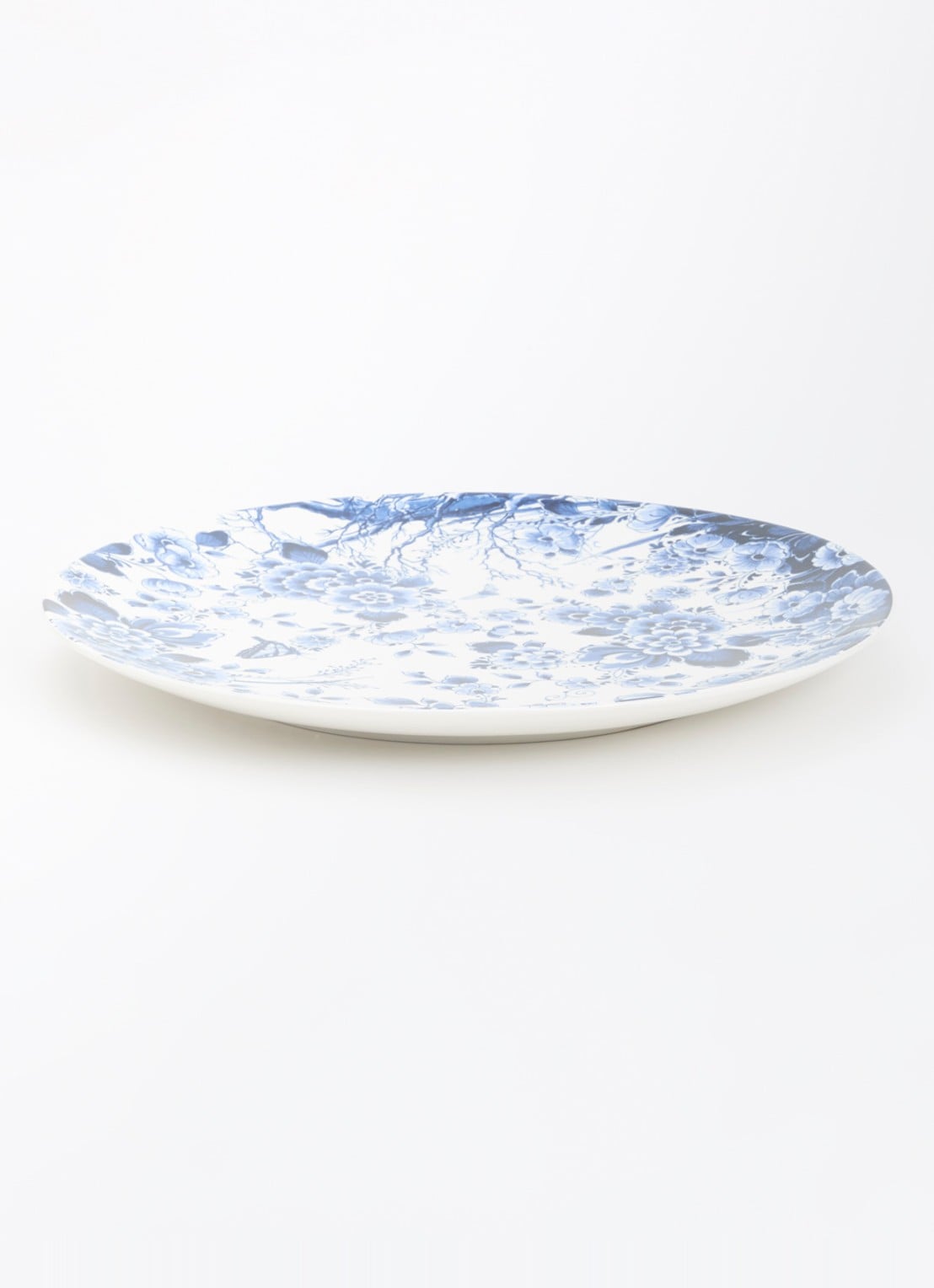 Heinen Delfts Blauw Wandbord 32 cm - voorkant 3 blauw
