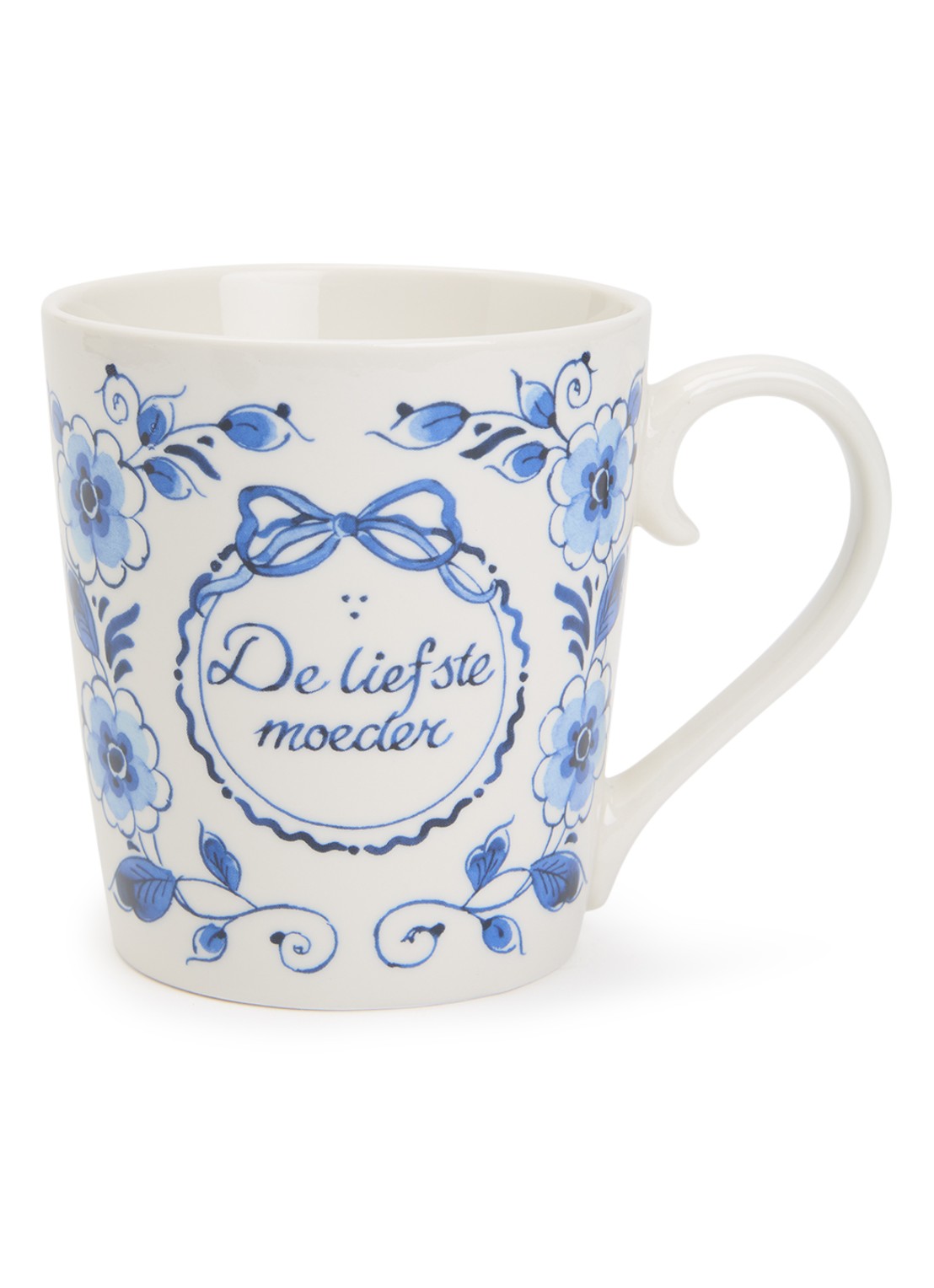 Heinen Delfts Blauw Wensmok Moeder kop 30 cl  - voorkant blauw