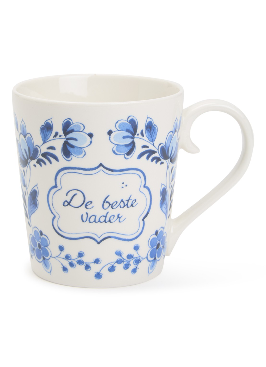Heinen Delfts Blauw Wensmok Vader kop 30 cl  - voorkant blauw