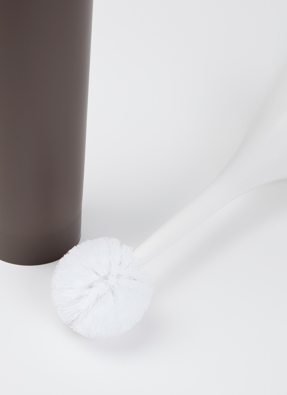 Heller Excalibur toiletborstel met houder 38 cm - voorkant 2 chocoladebruin