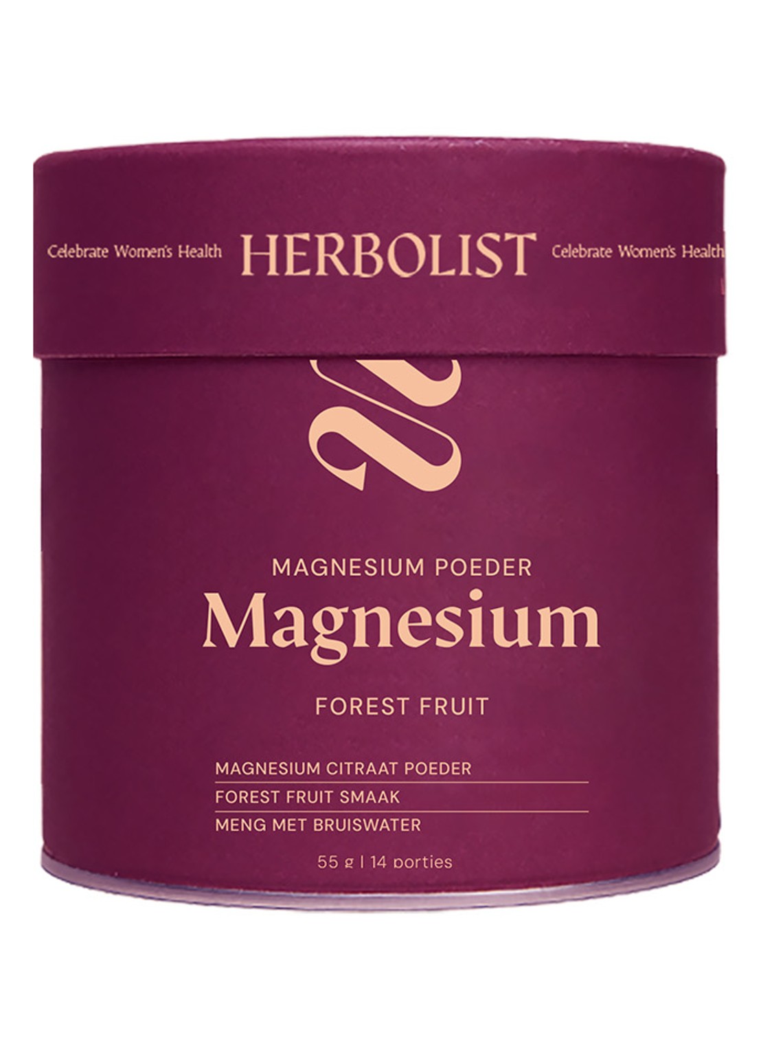 Herbolist Herbolist Magnesium poeder - Forest fruit 55 gram - voorkant 2 undefined