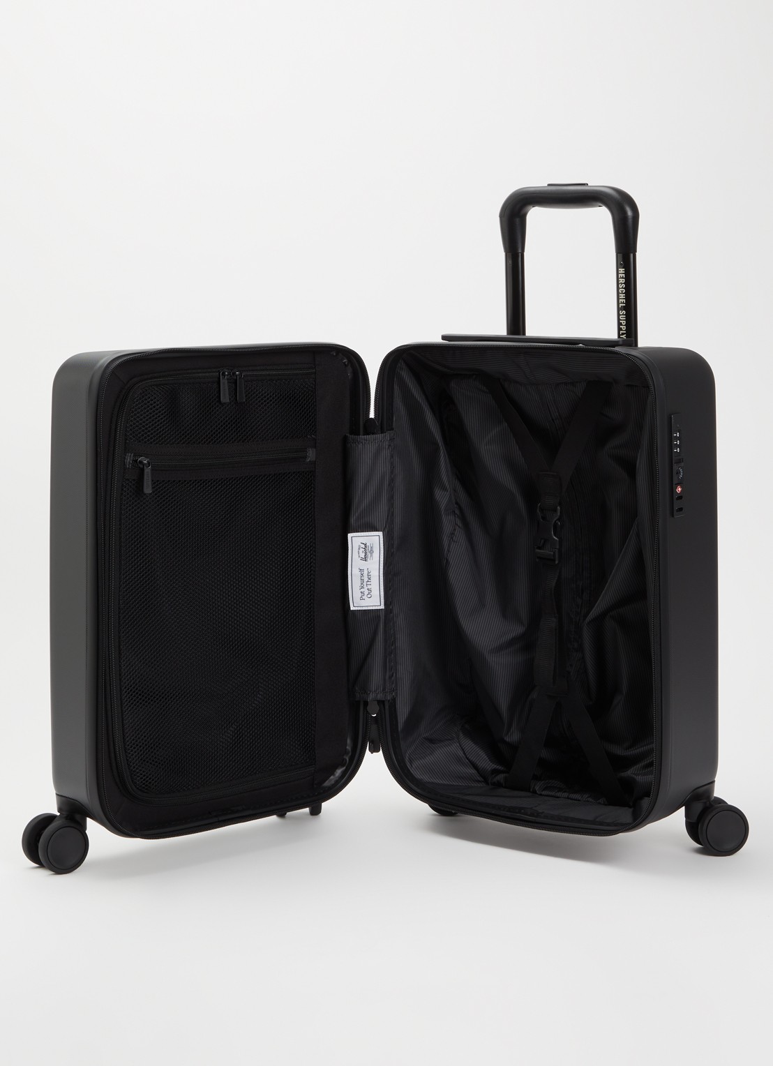Herschel Supply Heritage Hardshell spinner 45 cm - voorkant 2 zwart