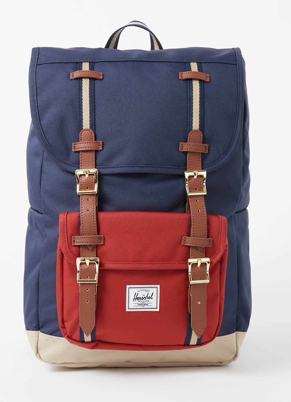 Herschel Supply Little America rugzak met 16 inch laptopvak - voorkant 2 donkerblauw