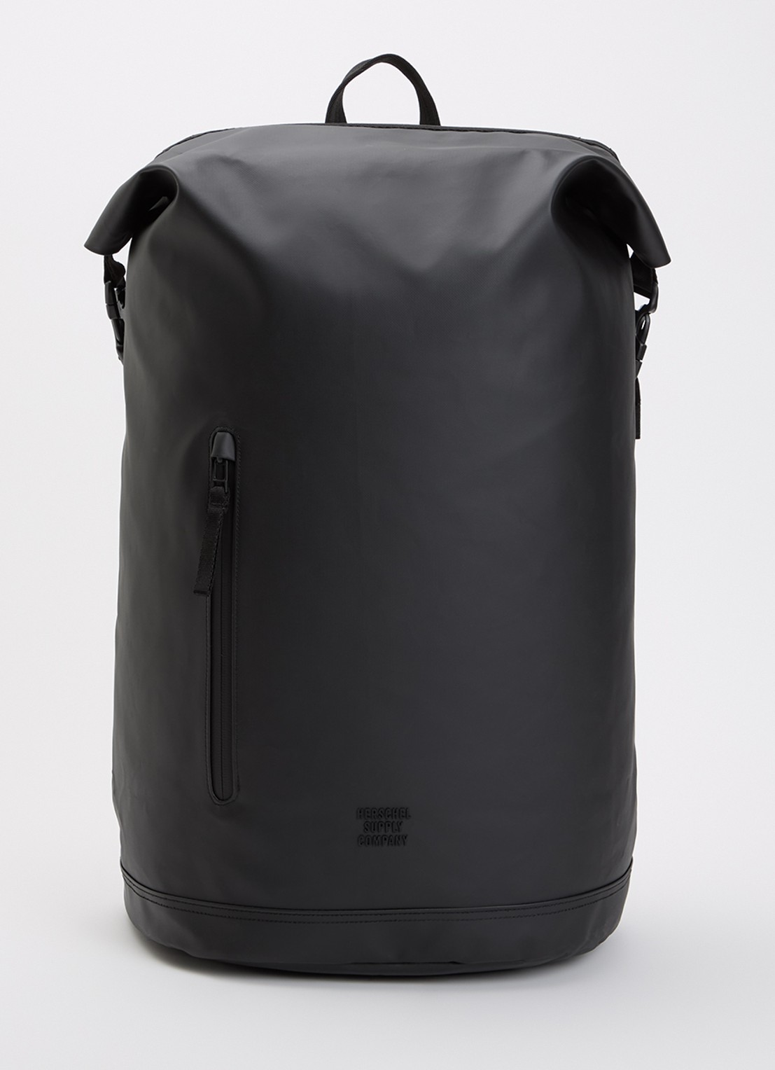 Herschel Supply Roll Top rugzak met 16 inch laptopvak en waterafstotende coating - voorkant 2 zwart