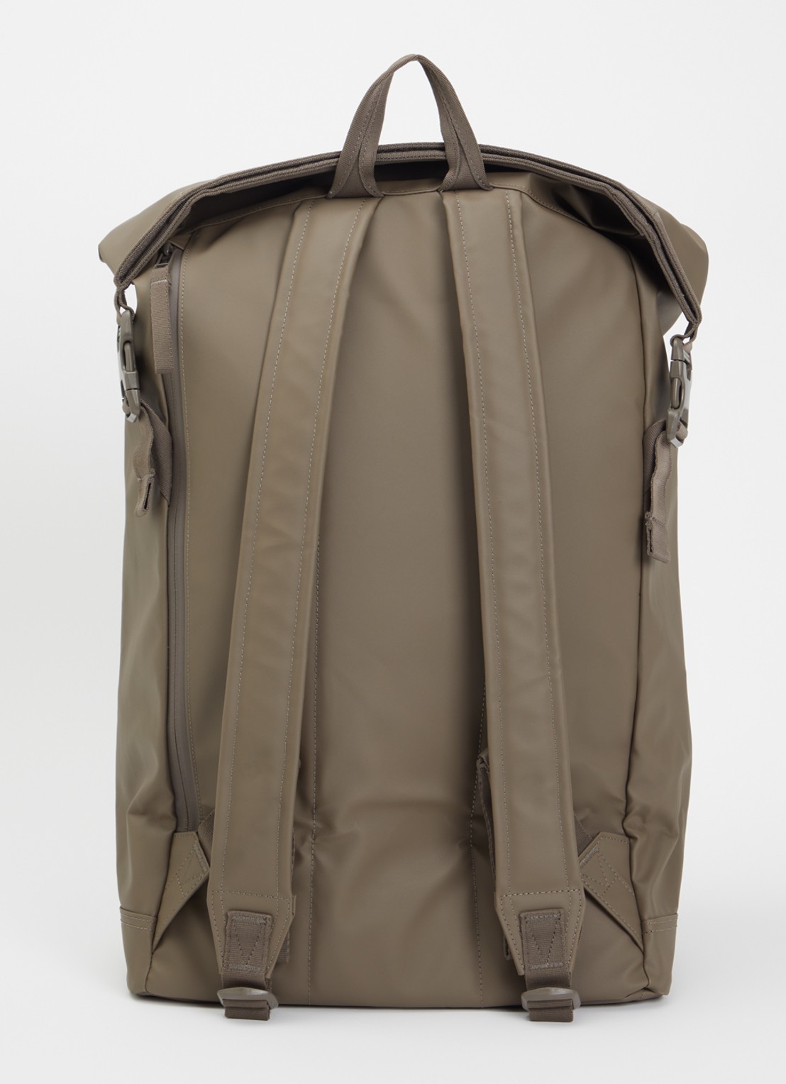 Herschel Supply Roll Top rugzak met 16 inch laptopvak en waterafstotende coating - achterkant 2 donkerbruin
