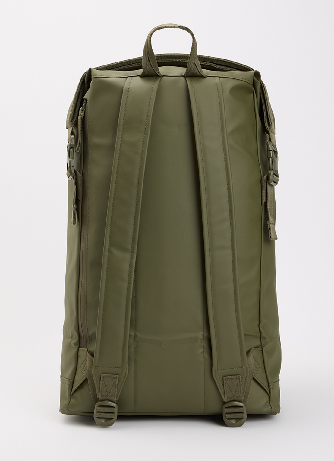 Herschel Supply Roll Top rugzak met 16 inch laptopvak en waterafstotende coating - achterkant legergroen