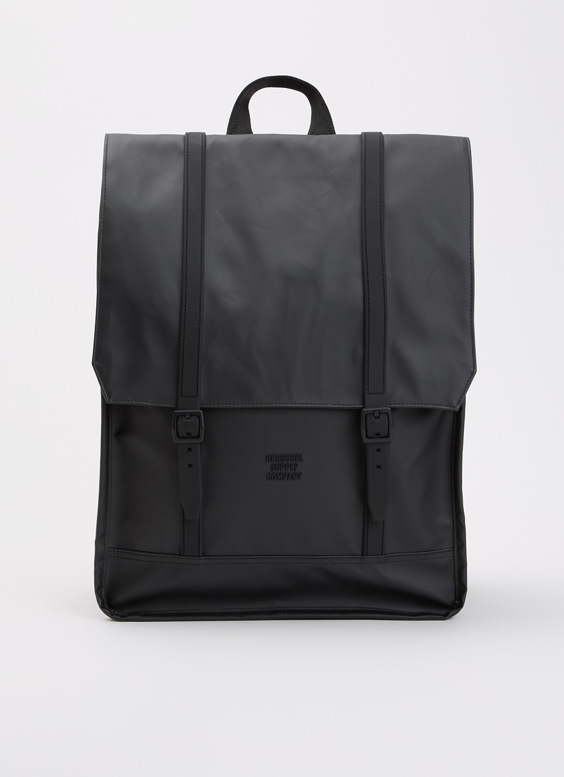Herschel Supply Survey rugzak met 16 inch laptopvak en waterafstotende coating - voorkant zwart