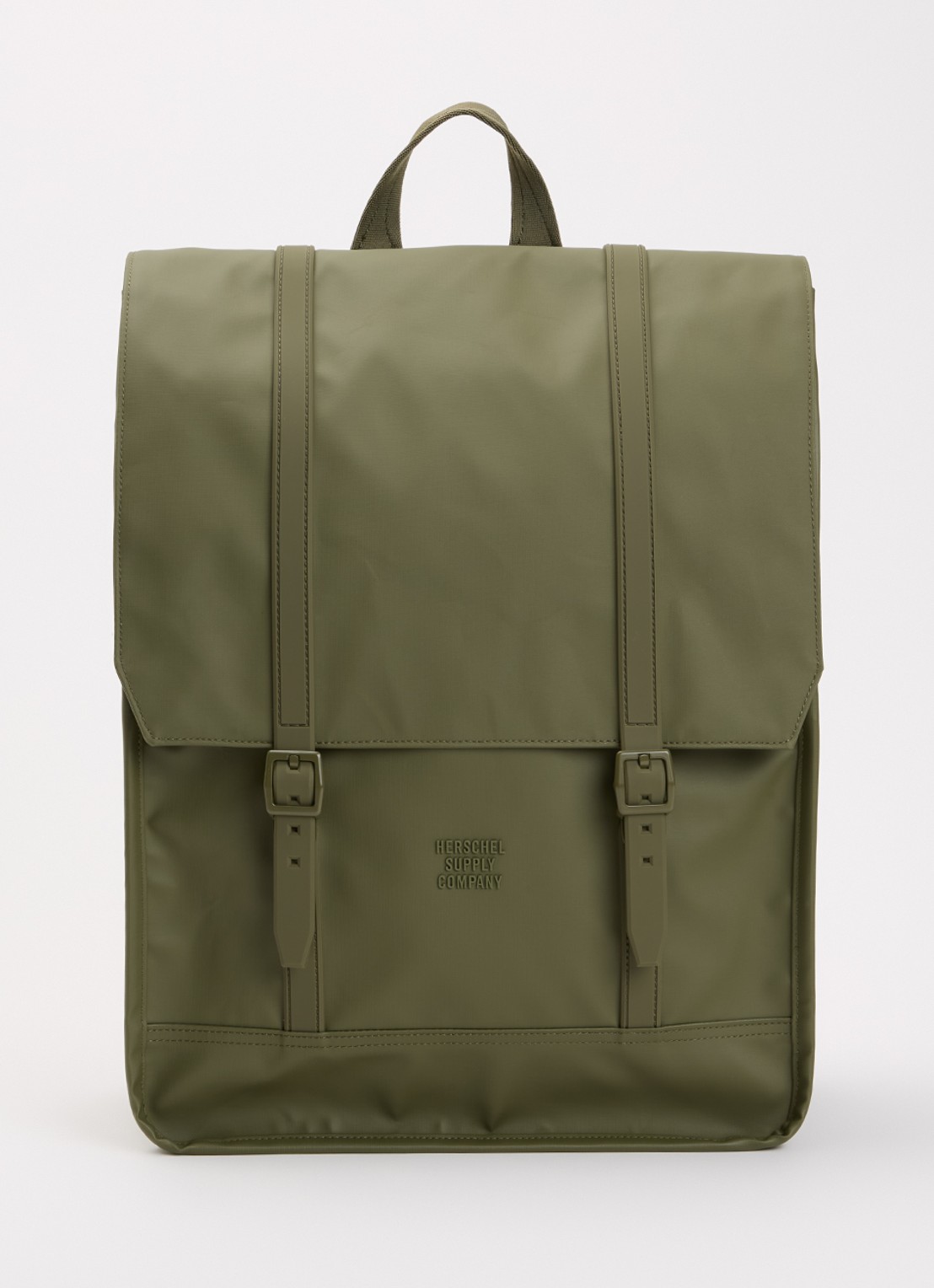Herschel Supply Survey rugzak met 16 inch laptopvak en waterafstotende coating - voorkant legergroen