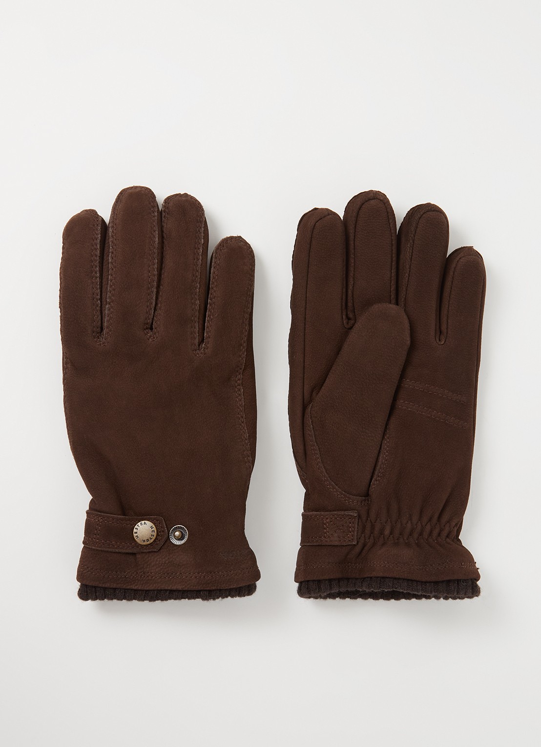 Hestra Bergvik handschoenen van geitenleer - voorkant donkerbruin