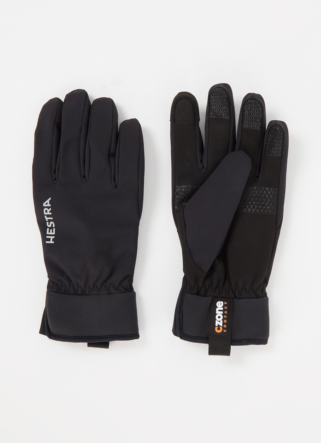 Hestra C-Zone Contact handschoenen met touchscreen functie - voorkant zwart