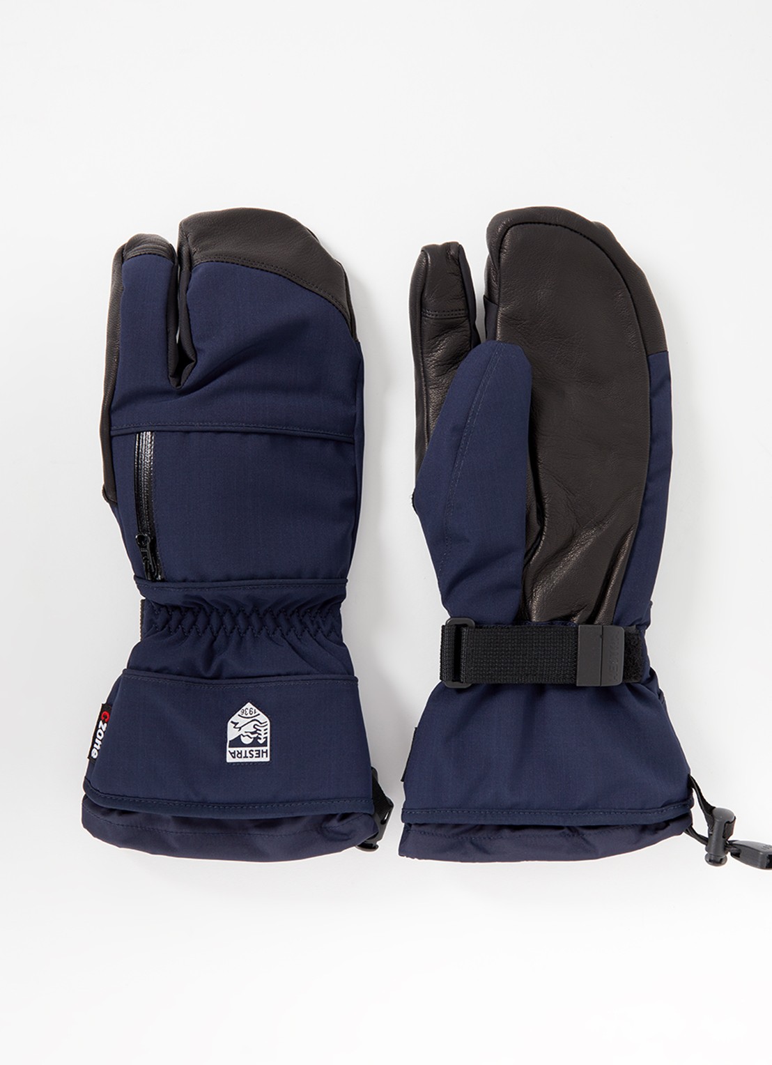 Hestra CZone Pointer wanten met geitenleren details  - voorkant donkerblauw