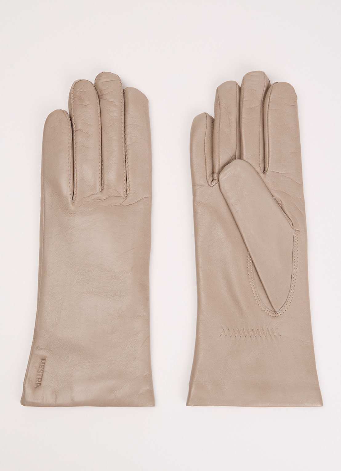 Hestra Elisabeth handschoenen van leer - voorkant beige