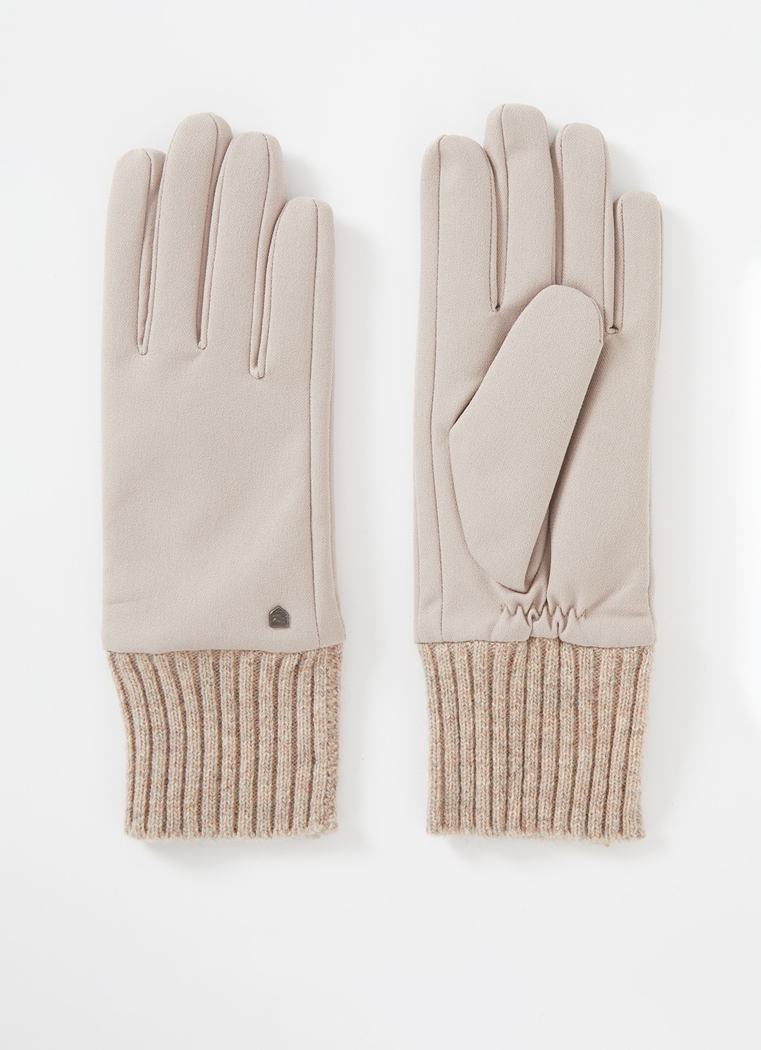 Hestra Zoe handschoenen in wolblend - voorkant beige