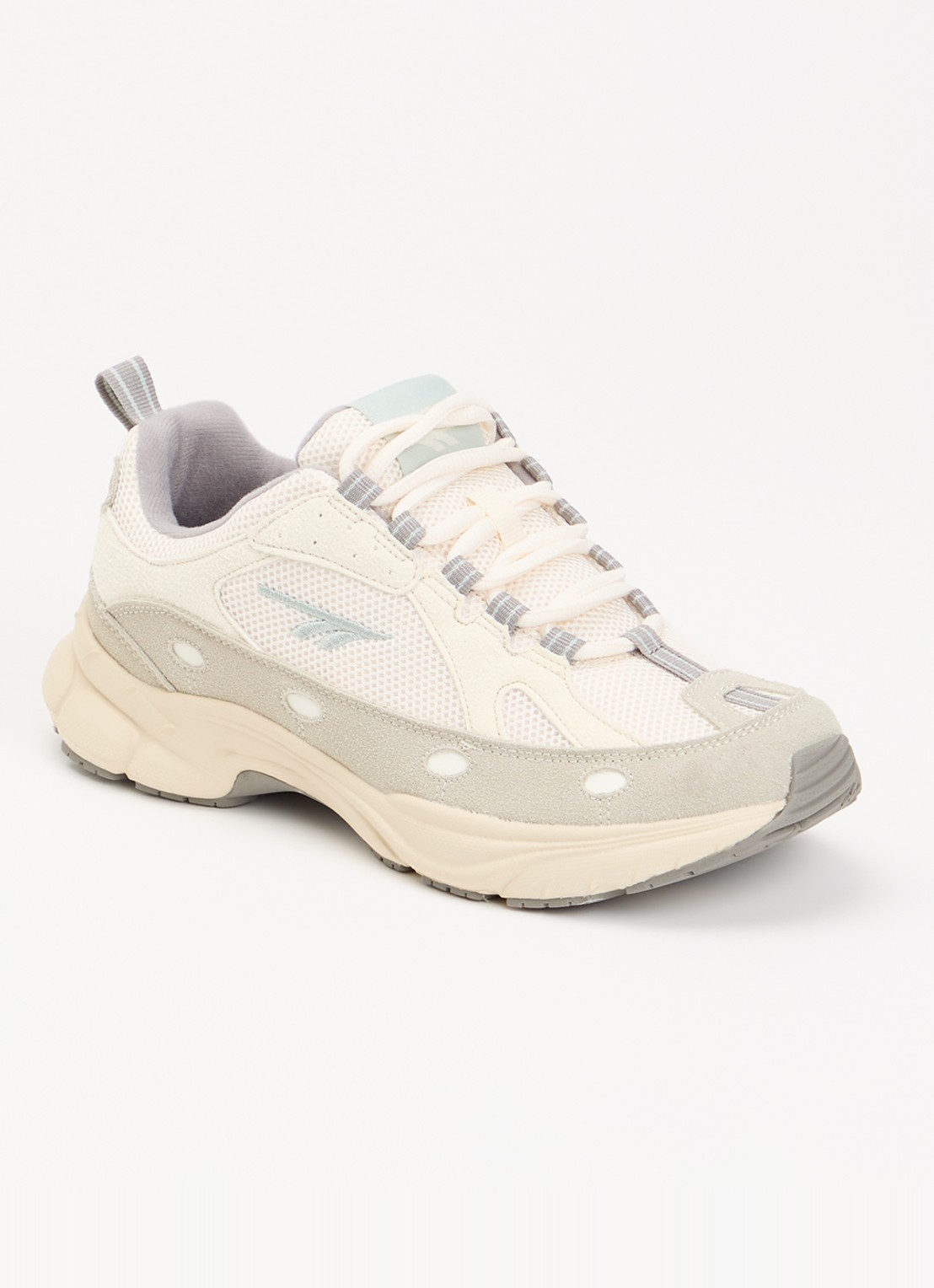 Hi-Tec Adv Racer sneaker met suède details - voorkant beige