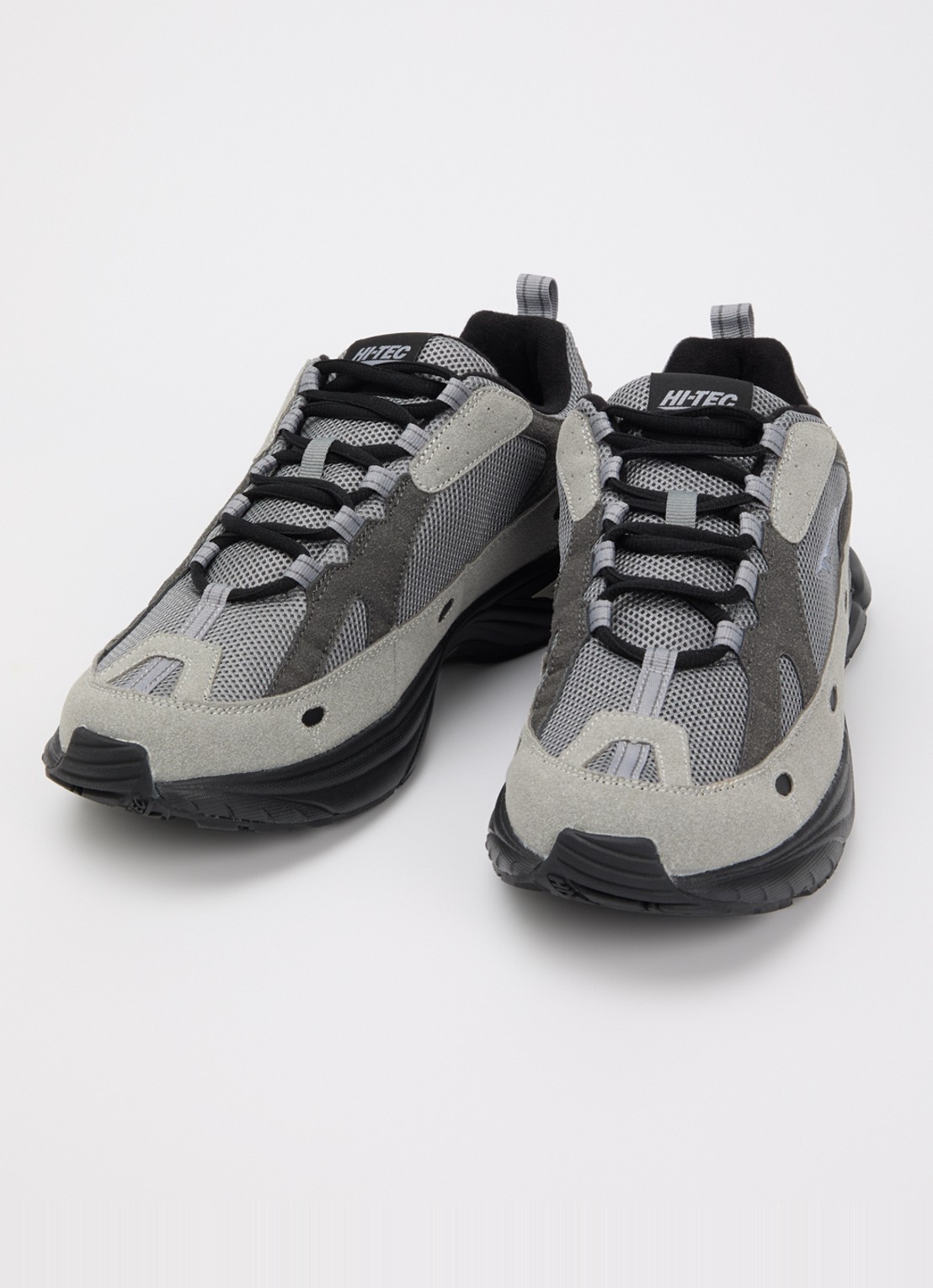 Hi-Tec Adv Racer sneaker met suède details - detail donkergrijs