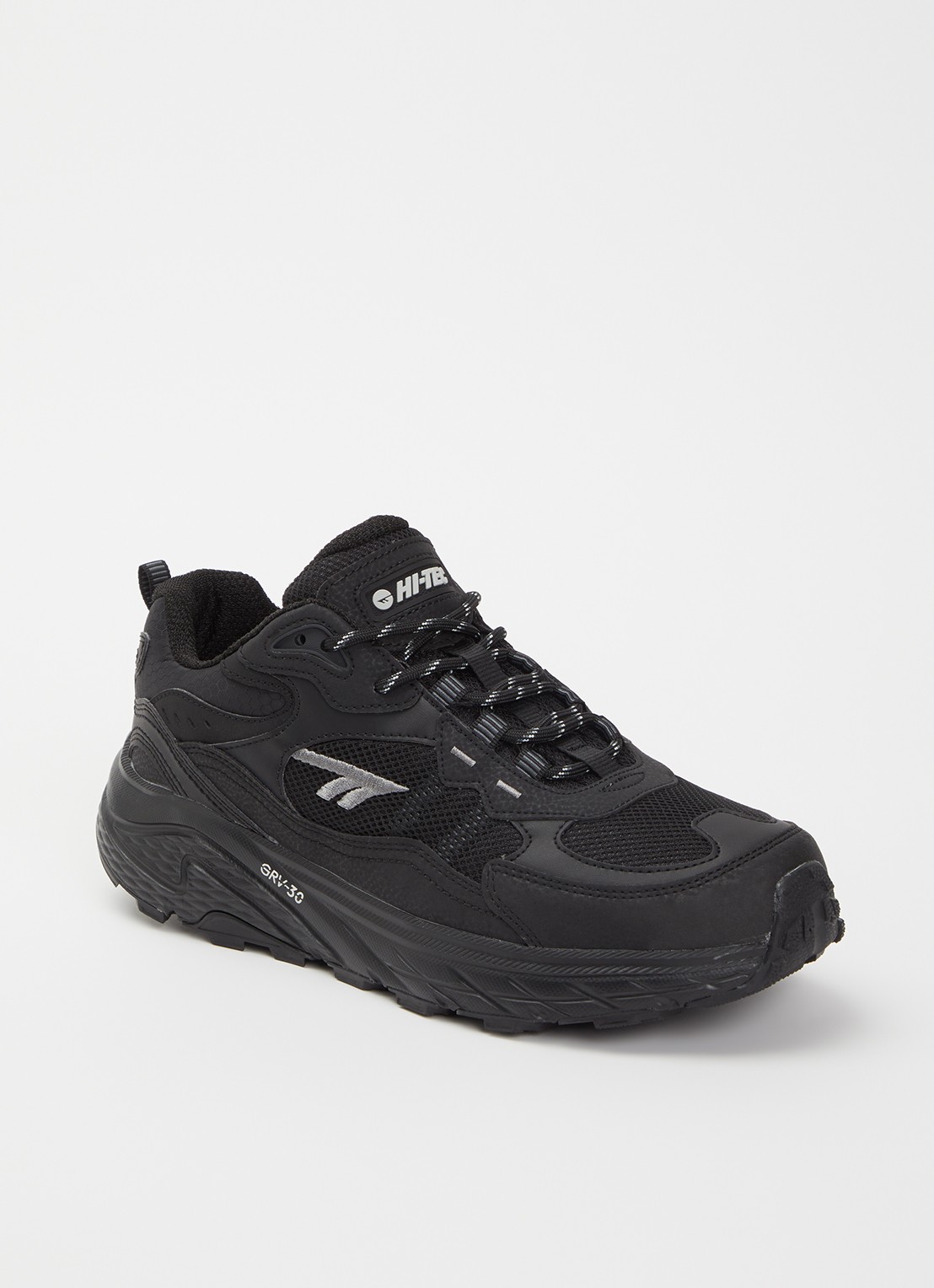 Hi-Tec Eastend sneaker met mesh details - voorkant 5 zwart
