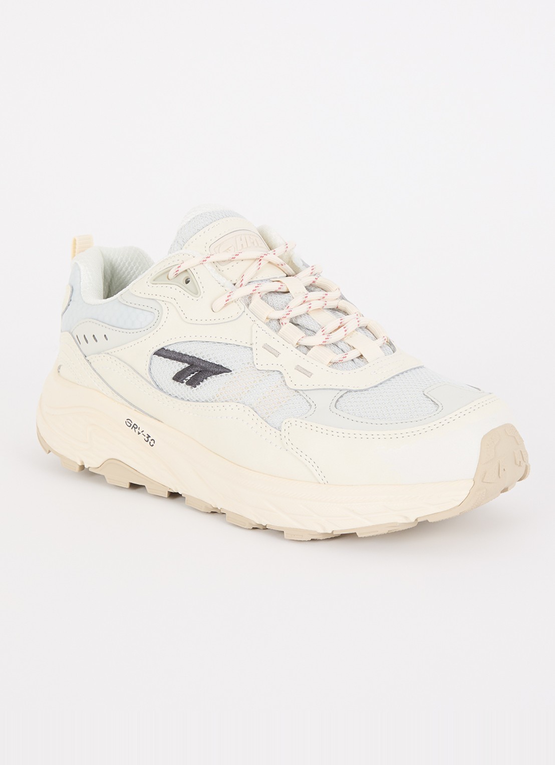 Hi-Tec Eastend WP GRV-30 sneaker met mesh details - voorkant gebroken wit