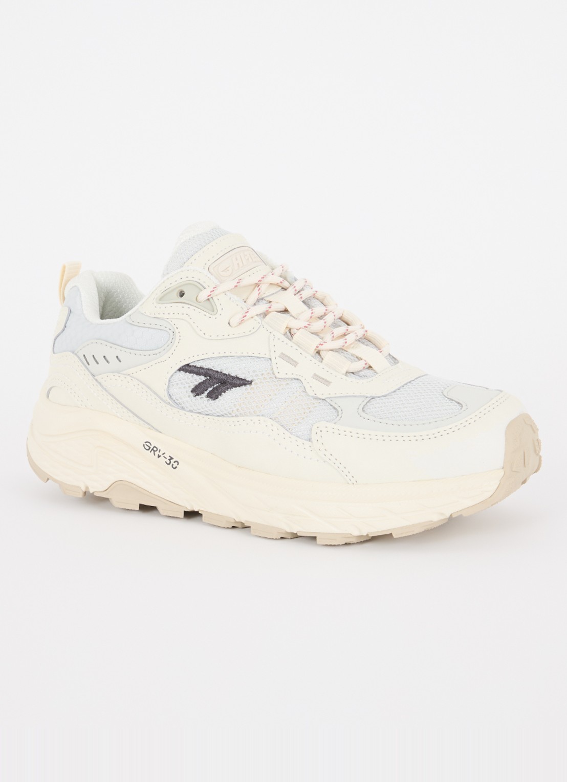Hi-Tec Eastend WP GRV-30 sneaker met suède details - voorkant 2 gebroken wit