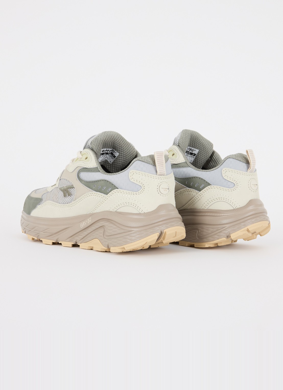 Hi-Tec Eastend WP GRV-30 sneaker met suède details - achterkant olijfgroen