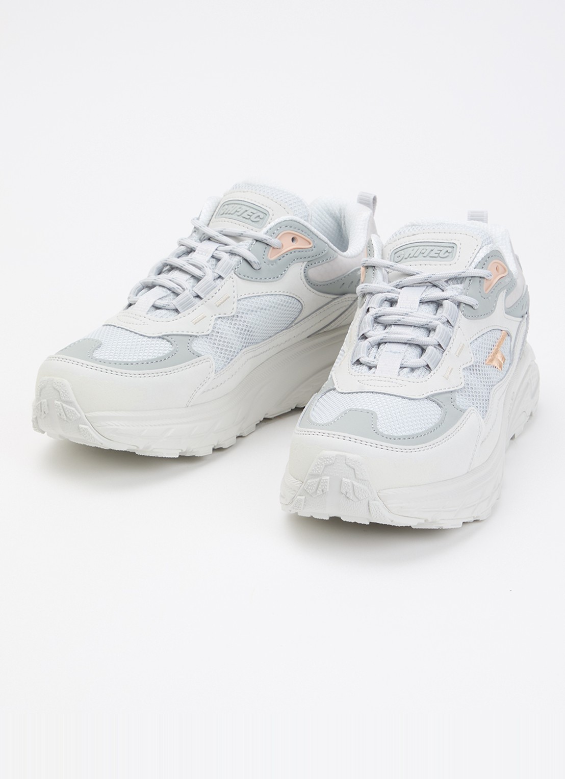 Hi-Tec Eastend WP GRV-30 sneaker met suède details - detail 3 lichtgrijs