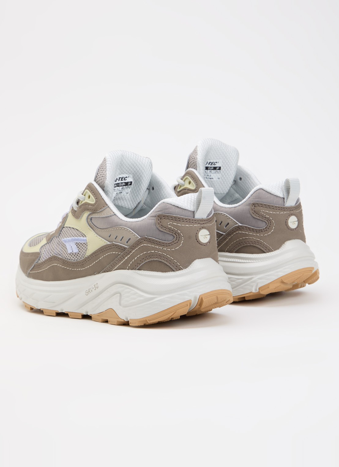 Hi-Tec Eastend WP GRV-30 sneaker met suède details - achterkant 4 lichtbruin