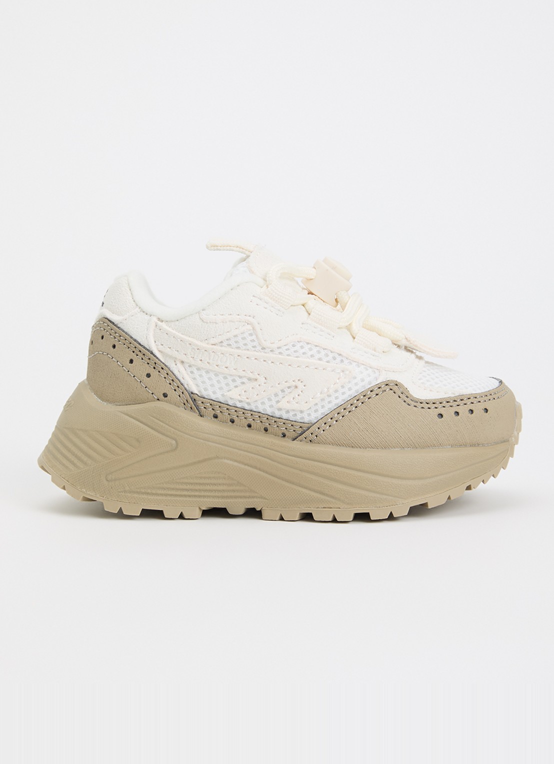 Hi-Tec HTS Kids Shadow Lace sneaker met details van suède en mesh - voorkant 3 zand