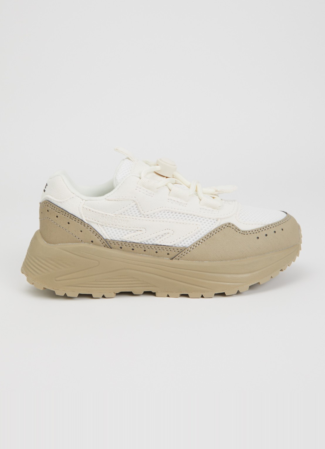 Hi-Tec HTS Kids Shadow Lace sneaker met details van suède en mesh - voorkant 5 zand