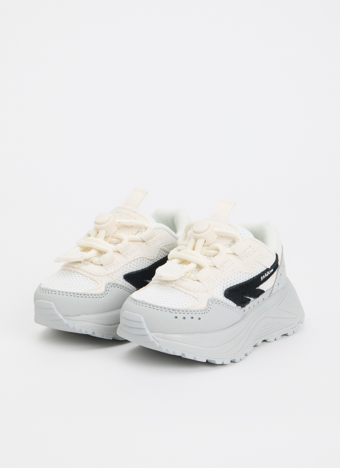 Hi-Tec HTS Kids Shadow Lace sneaker met details van suède en mesh - voorkant 2 lichtgrijs