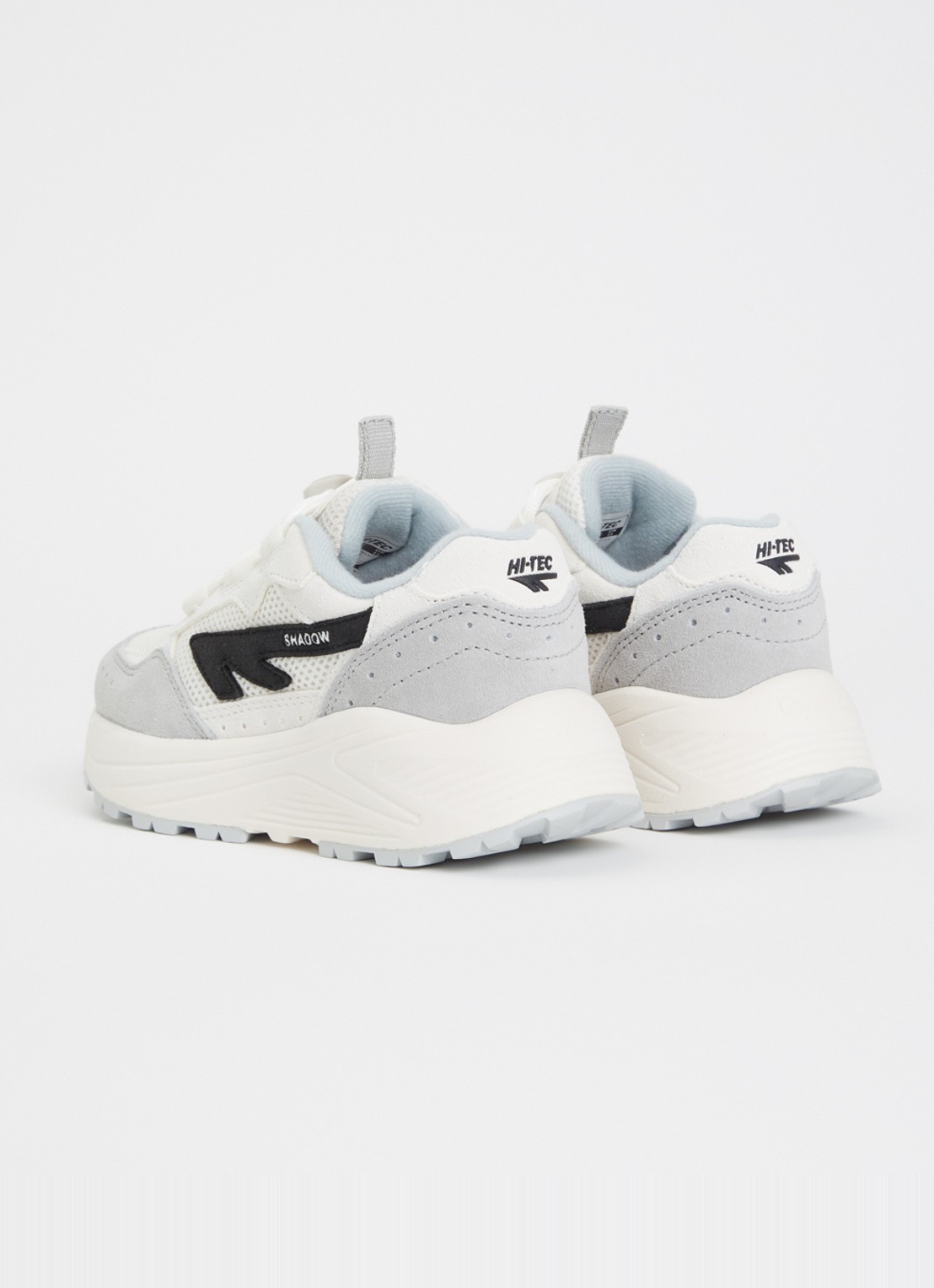 Hi-Tec HTS Kids Shadow Lace sneaker van suède met mesh details - achterkant 4 grijs