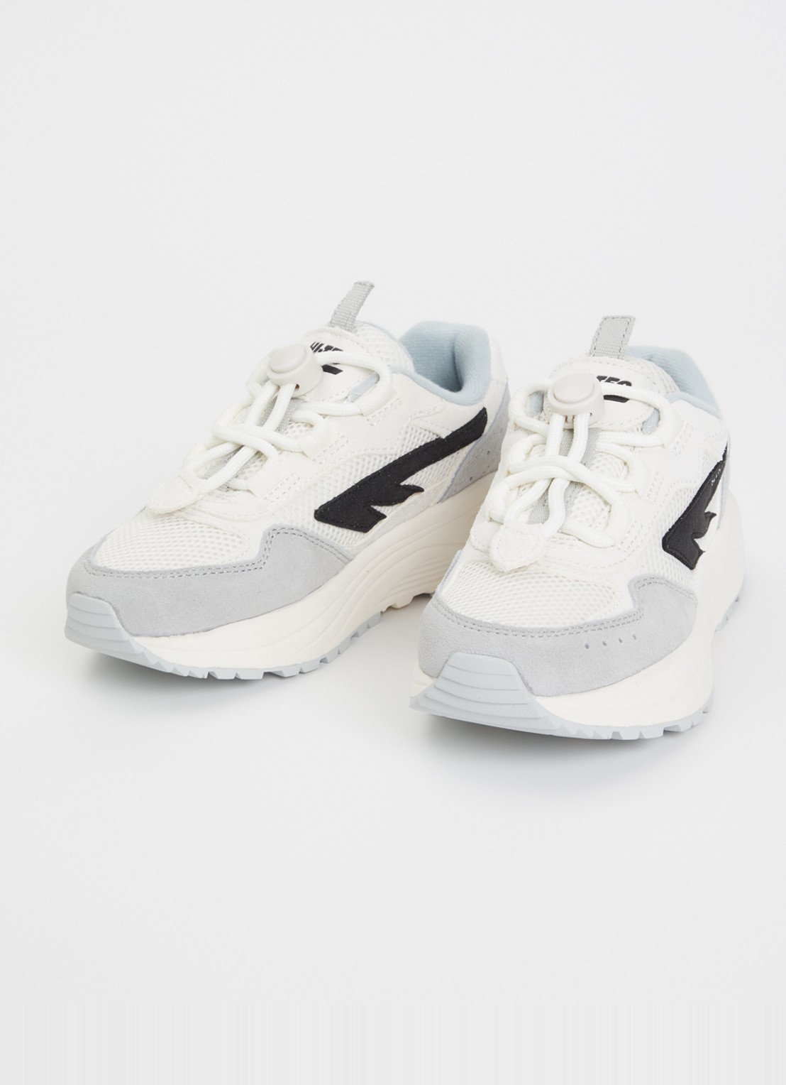 Hi-Tec HTS Kids Shadow Lace sneaker van suède met mesh details - voorkant 2 grijs