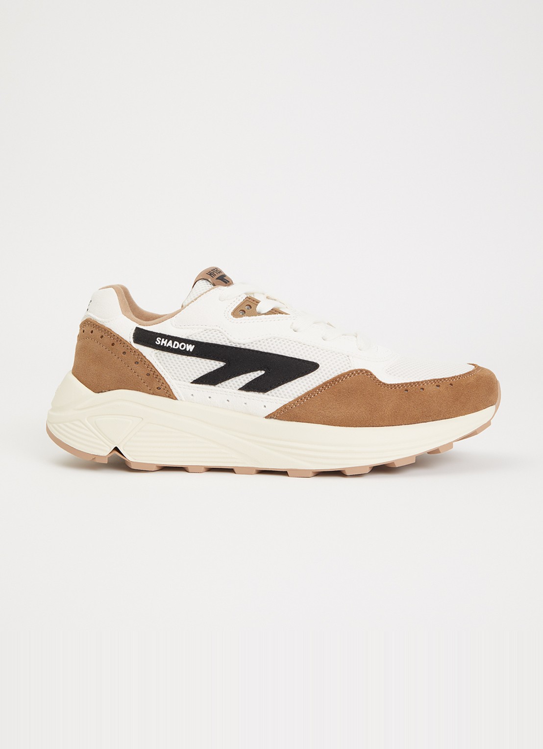 Hi-Tec HTS shadow RGS sneaker met suède details - voorkant lichtbruin