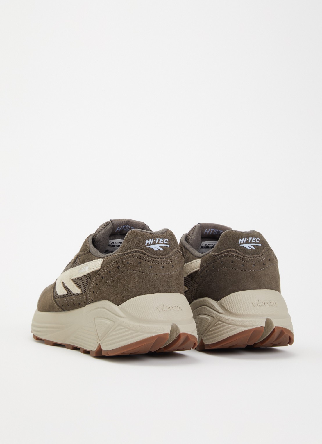 Hi-Tec HTS shadow RGS sneaker met suède details - achterkant bronsgroen