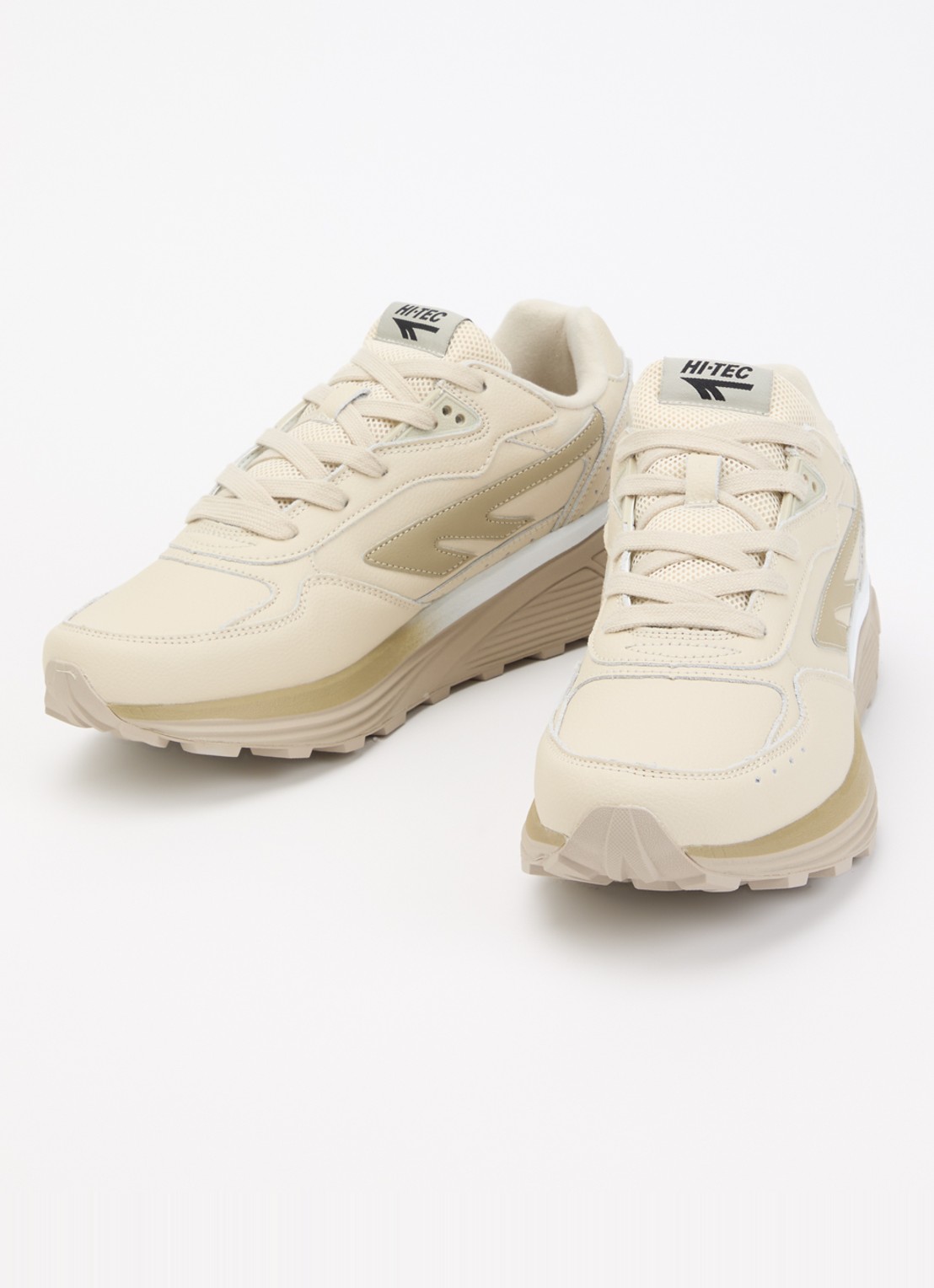 Hi-Tec HTS Shadow RGS sneaker van leer met logo - detail beige