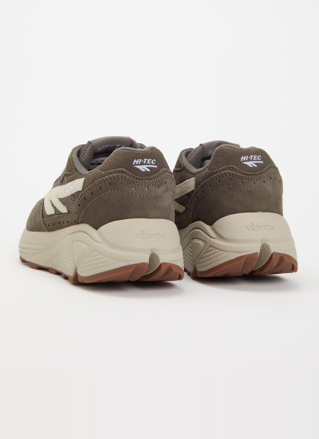Hi-Tec HTS Shadow RGS sneaker van mesh met suède details - achterkant 5 bronsgroen