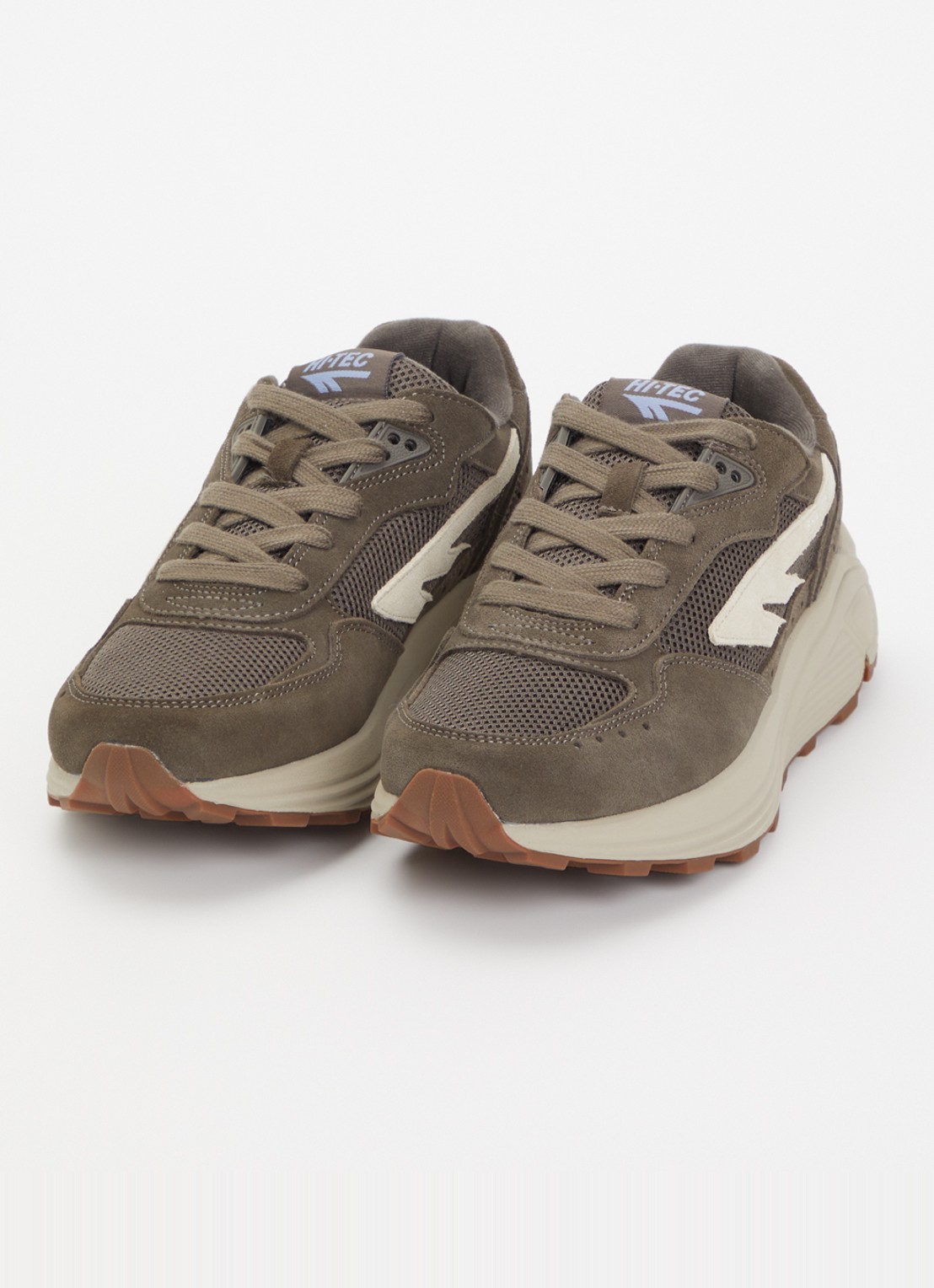 Hi-Tec HTS Shadow RGS sneaker van mesh met suède details - detail 2 bronsgroen