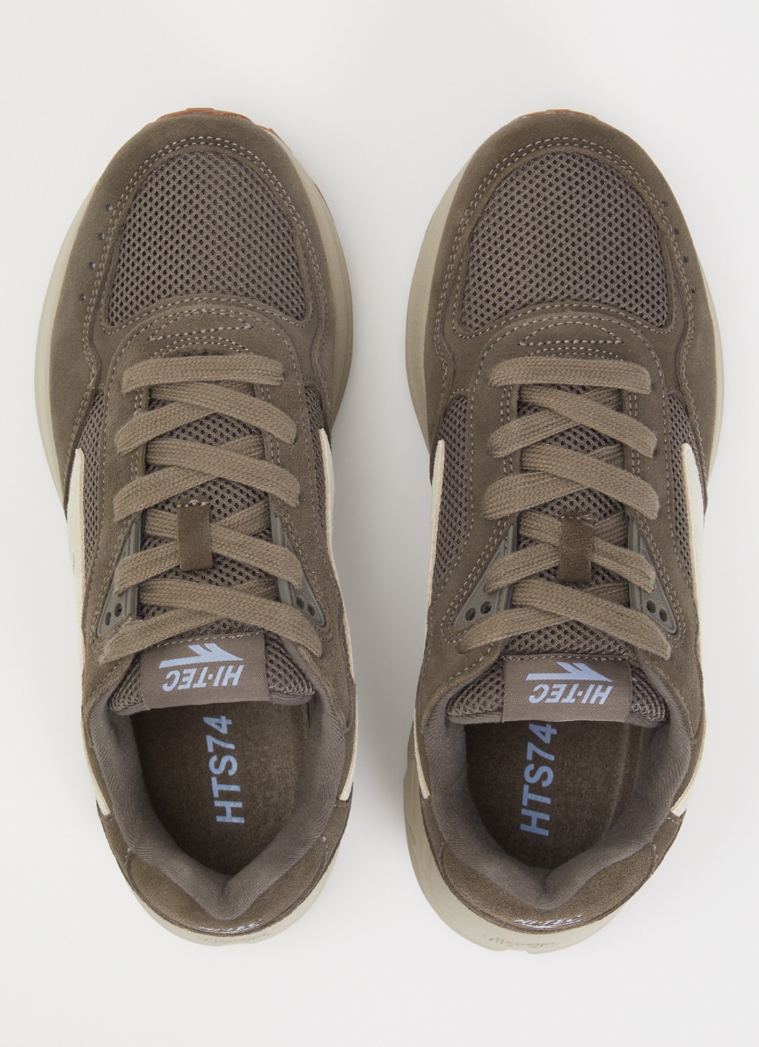 Hi-Tec HTS Shadow RGS sneaker van mesh met suède details - detail 3 bronsgroen