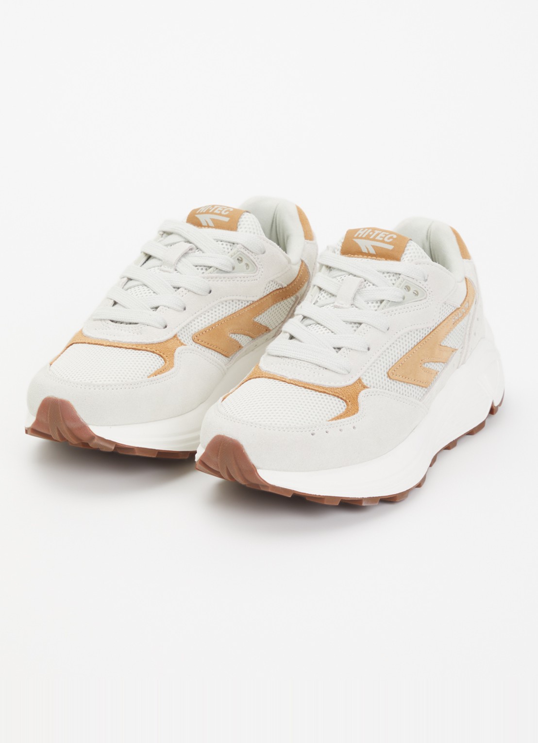 Hi-Tec HTS Shadow RGS sneaker van mesh met suède details - detail creme