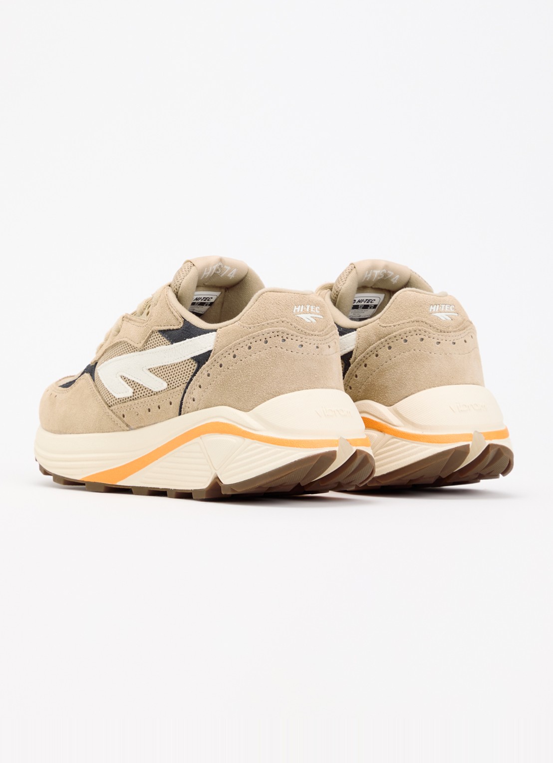 Hi-Tec HTS Shadow RGS sneaker van suède met details van mesh - achterkant 5 donkerbeige